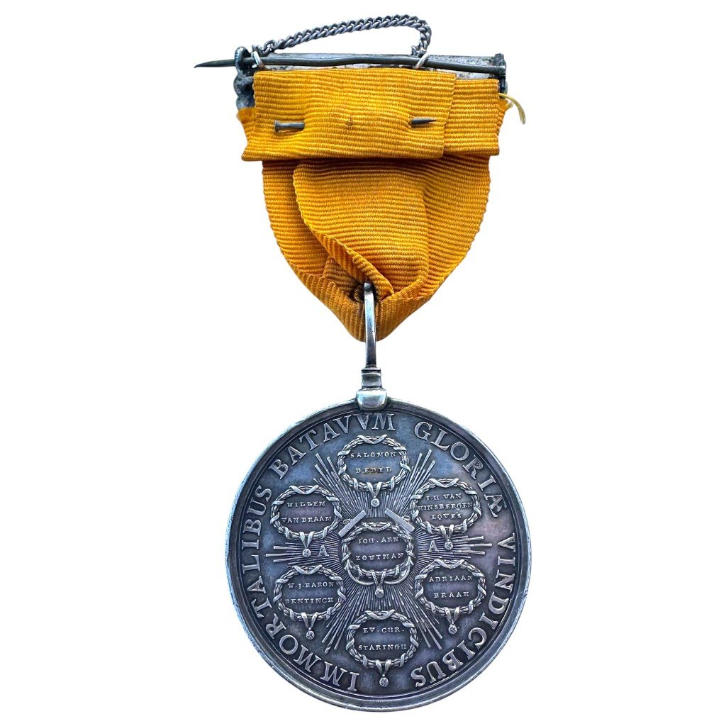 Original 1781 Dutch silver Dogger Bank Medal 'Fourth Anglo-Dutch War' — image 3