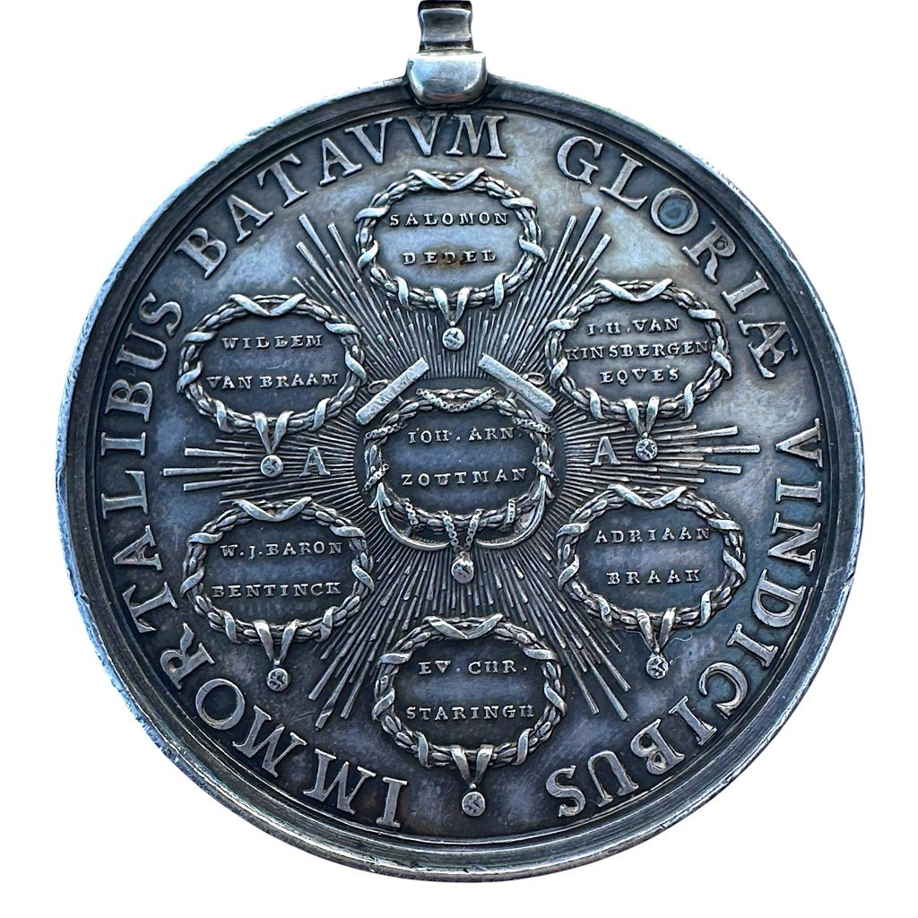 Original 1781 Dutch silver Dogger Bank Medal 'Fourth Anglo-Dutch War' — image 4