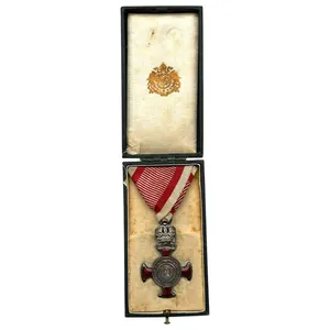 Original Austrian-Hungarian Silver Merit Cross from 1849 in box