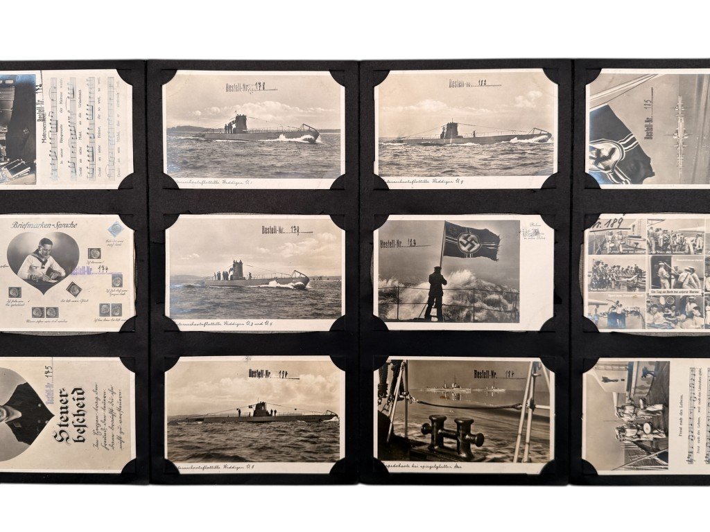 Original WWII German Kriegsmarine Fritz Finke Postkartenmuster (126 post cards) — image 10