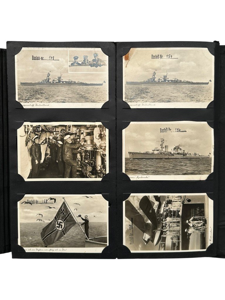 Original WWII German Kriegsmarine Fritz Finke Postkartenmuster (126 post cards) — image 11