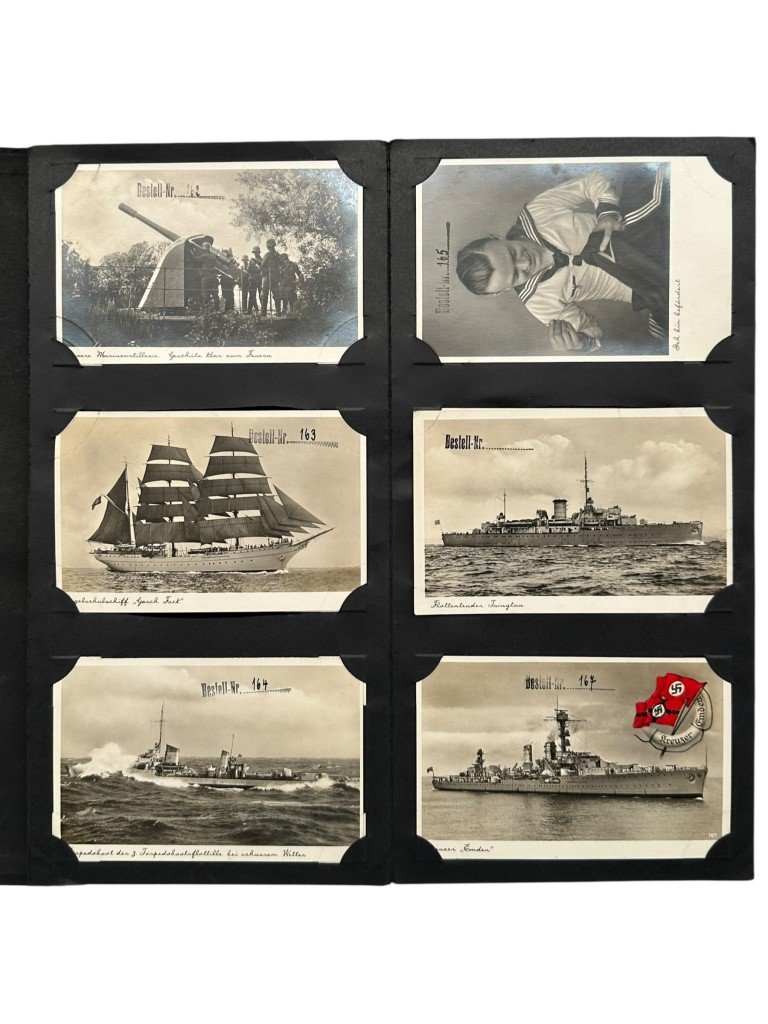 Original WWII German Kriegsmarine Fritz Finke Postkartenmuster (126 post cards) — image 14