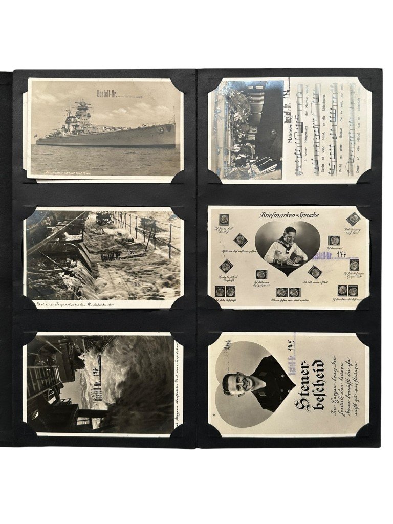 Original WWII German Kriegsmarine Fritz Finke Postkartenmuster (126 post cards) — image 15
