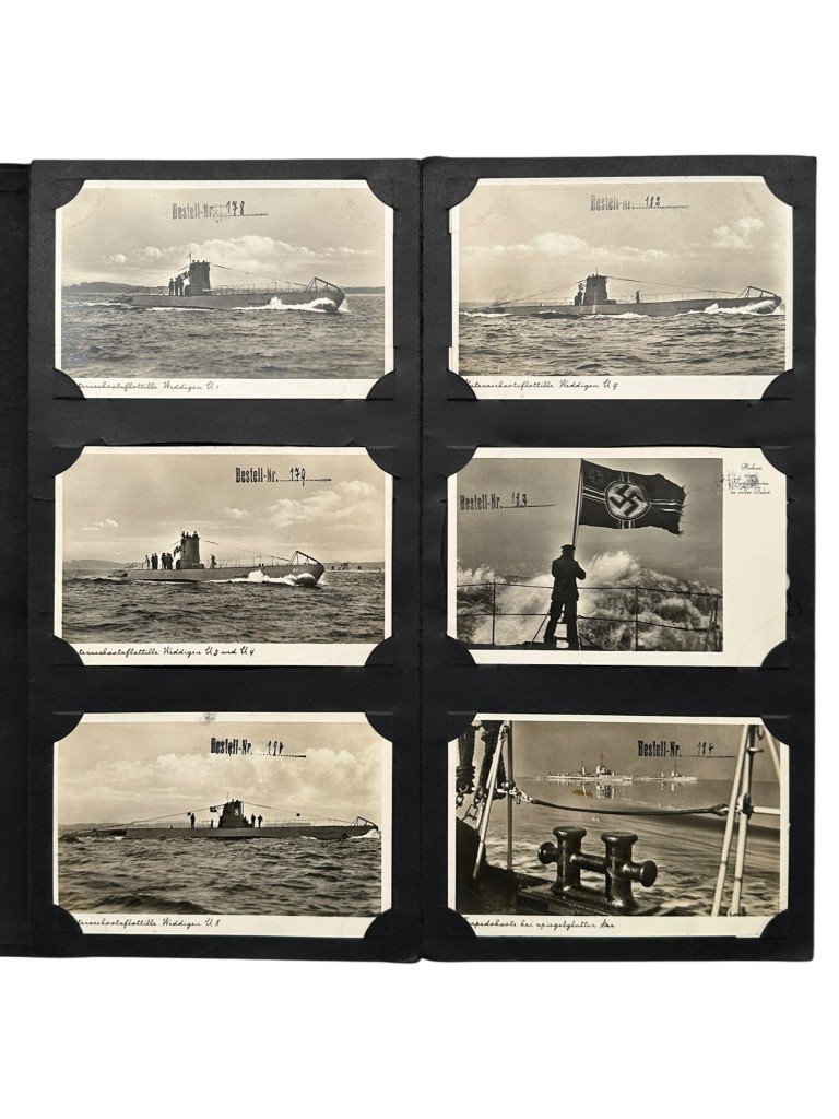 Original WWII German Kriegsmarine Fritz Finke Postkartenmuster (126 post cards) — image 16