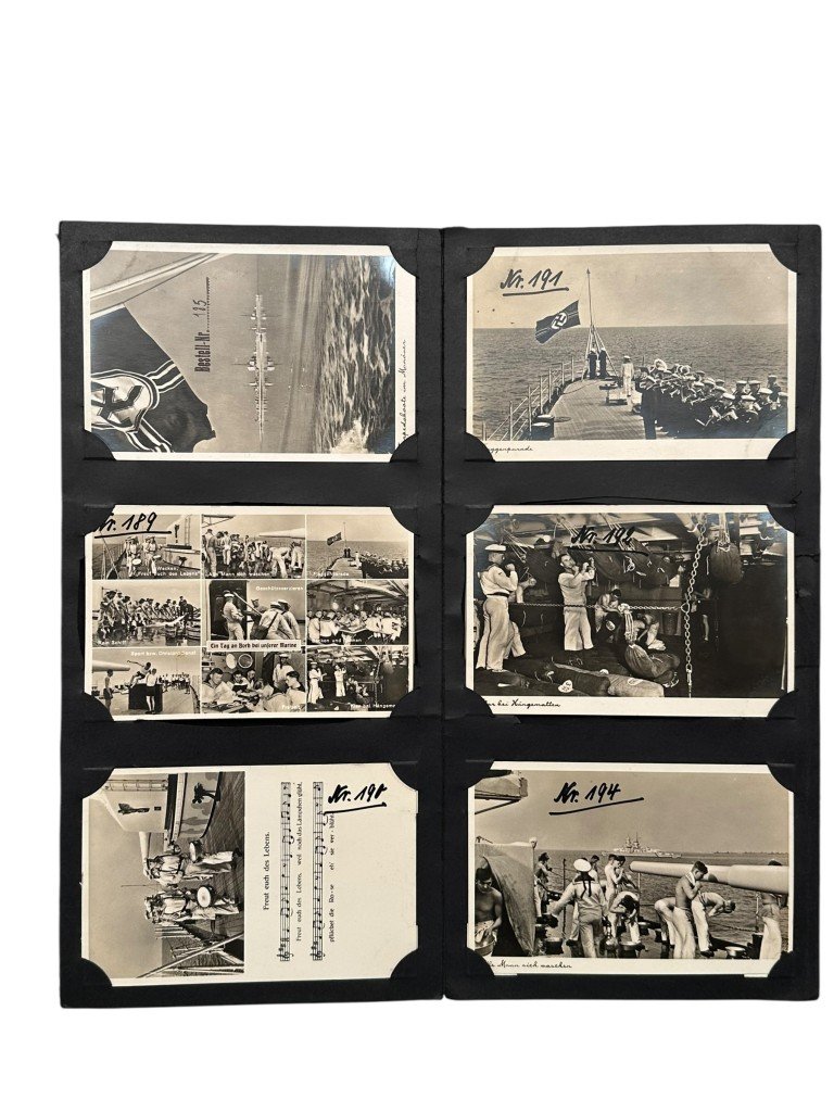 Original WWII German Kriegsmarine Fritz Finke Postkartenmuster (126 post cards) — image 17
