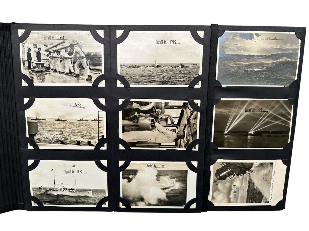 Original WWII German Kriegsmarine Fritz Finke Postkartenmuster (126 post cards) — image 21