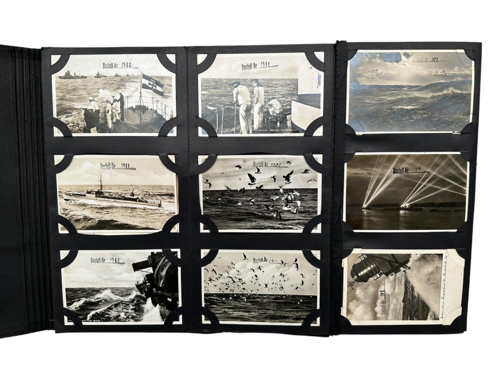 Original WWII German Kriegsmarine Fritz Finke Postkartenmuster (126 post cards) — image 24