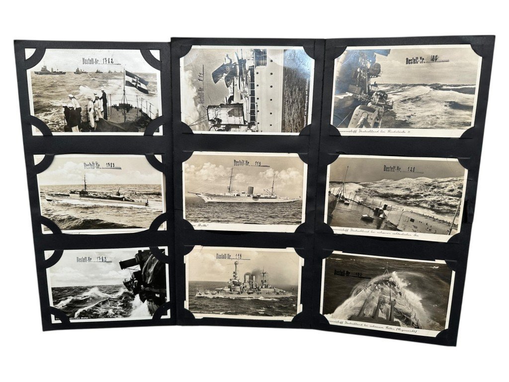 Original WWII German Kriegsmarine Fritz Finke Postkartenmuster (126 post cards) — image 25