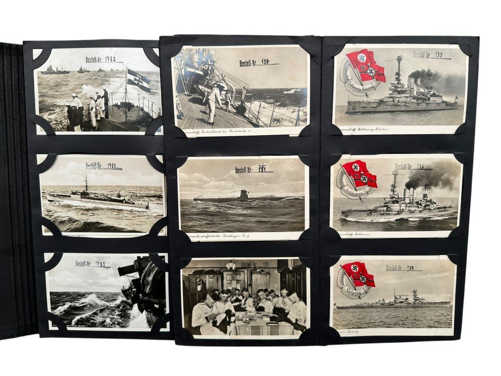 Original WWII German Kriegsmarine Fritz Finke Postkartenmuster (126 post cards) — image 26