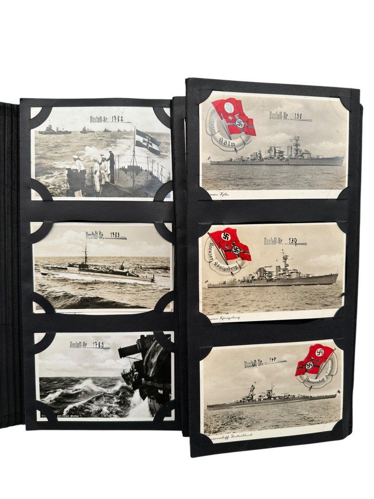 Original WWII German Kriegsmarine Fritz Finke Postkartenmuster (126 post cards) — image 27