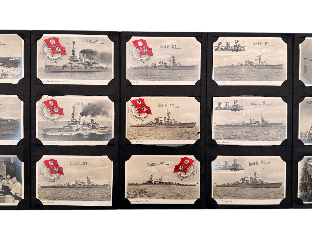 Original WWII German Kriegsmarine Fritz Finke Postkartenmuster (126 post cards) — image 8