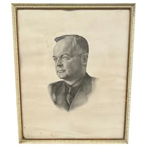 Original WWII Dutch NSB framed poster of NSB leader Anton …