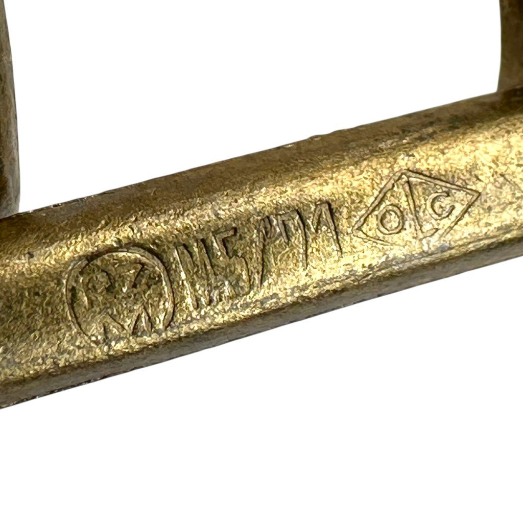 Original WWII German NSDAP Zweidorn buckle with RZM label — image 2