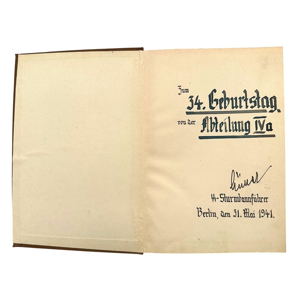 Original WWII German Ewiges Deutschland – Ein Deutsches Hausbuch book with SS autograph Berlin 1941 — image 2