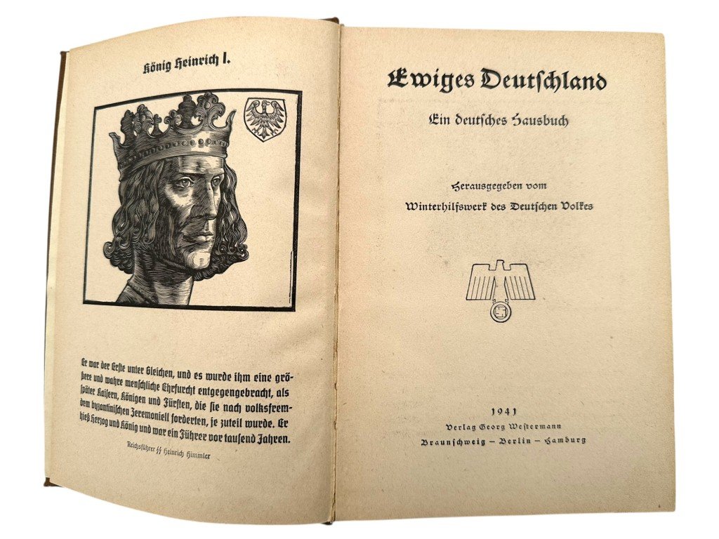 Original WWII German Ewiges Deutschland – Ein Deutsches Hausbuch book with SS autograph Berlin 1941 — image 5