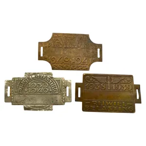 Original 1939-1941 Dutch bicycle tax plates set