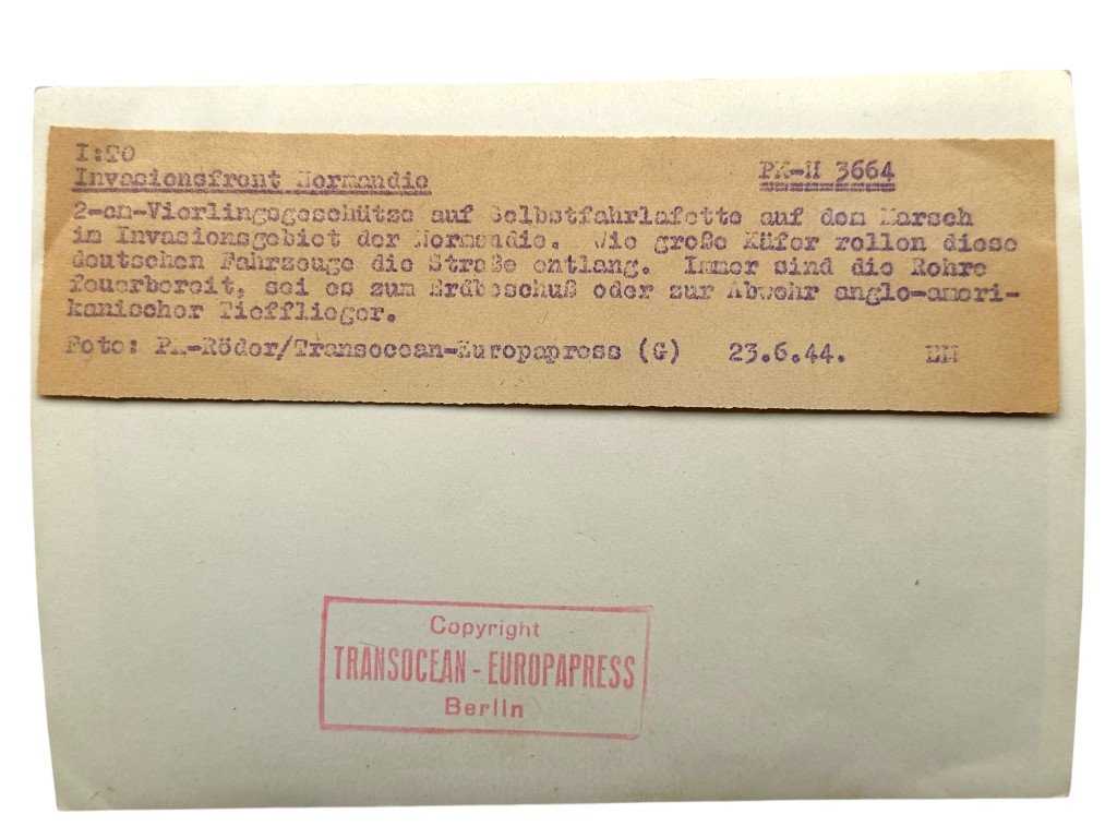 Original WWII German invasion front photo June 1944 — image 4