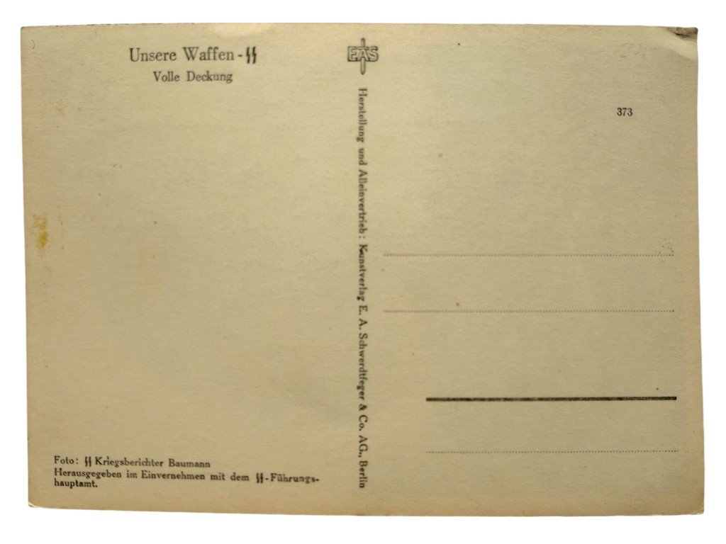 Original WWII German Waffen-SS postcard 'Unsere Waffen-SS' — image 3