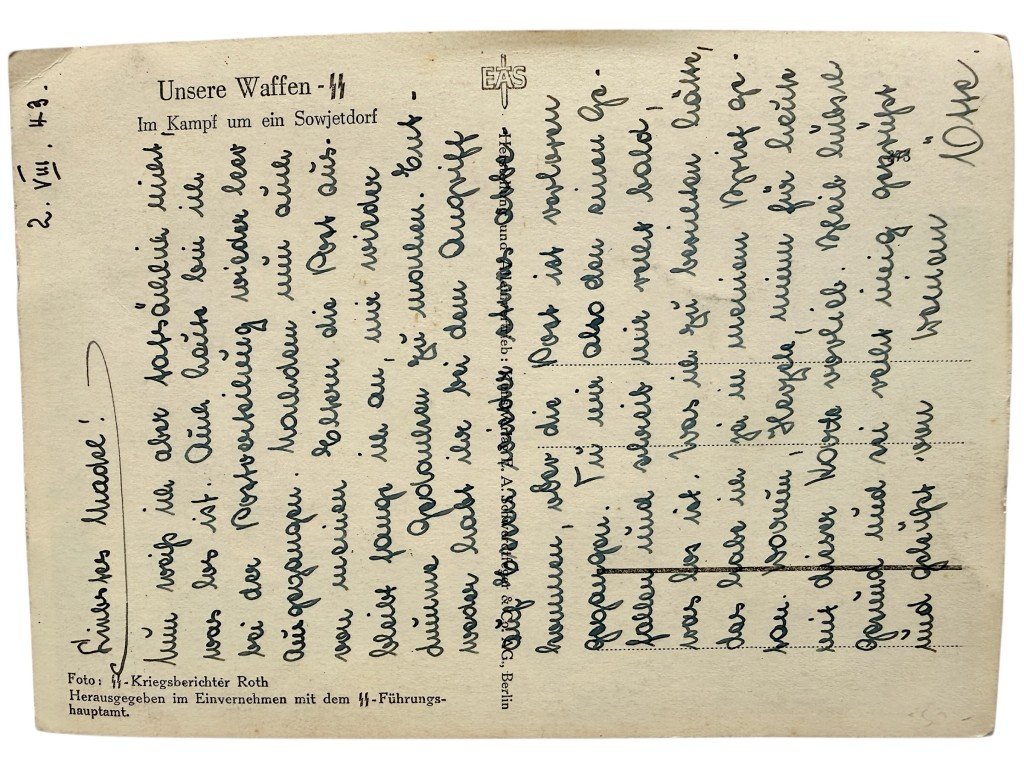 Original WWII German Waffen-SS postcard 'Unsere Waffen-SS' — image 3