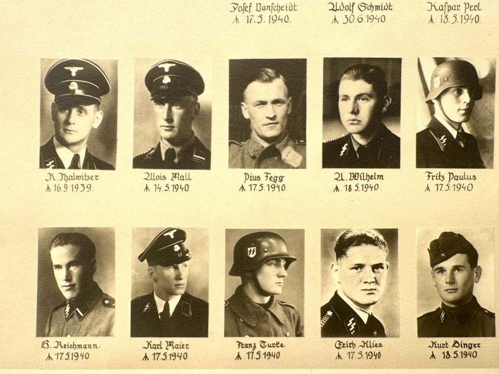 Original German 1940 Waffen-SS memorial photograph of the 9th SS Regiment 'Deutschland' with KIA SS members in Zeeland — image 4