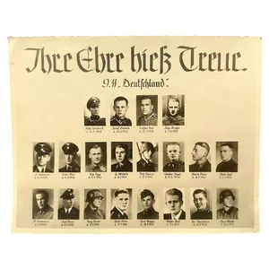 Original German 1940 Waffen-SS memorial photograph of the 9th SS …