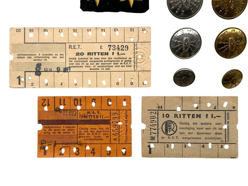 Original WWII Dutch RET Rotterdamsche Electrische Tram set — image 5