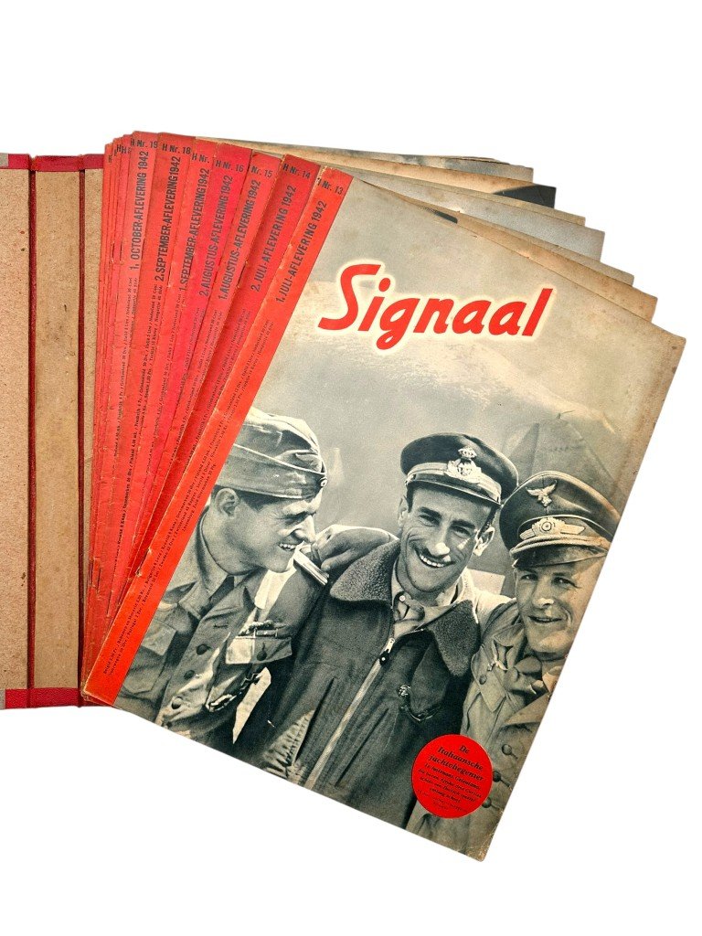 Original WWII Dutch Signaal propaganda folder with magazines 1942 — image 5
