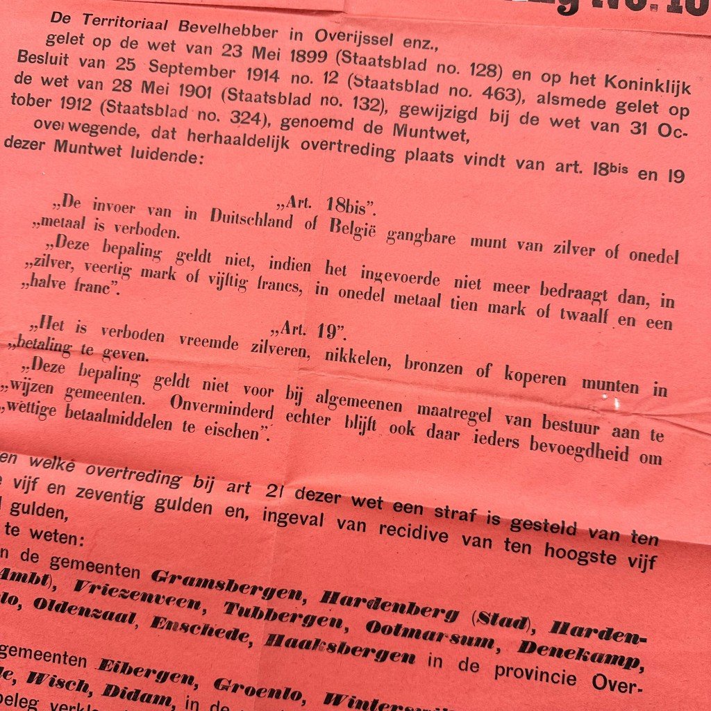 Original WW1 Dutch poster Territorial Command Zwolle 1915 — image 5