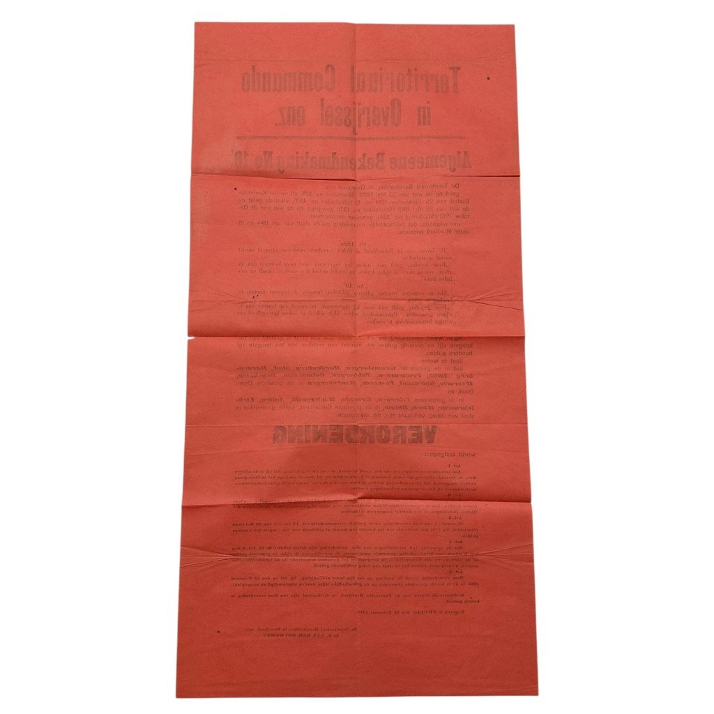 Original WW1 Dutch poster Territorial Command Zwolle 1915 — image 6