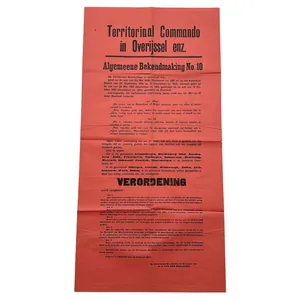 Original WW1 Dutch poster Territorial Command Zwolle 1915