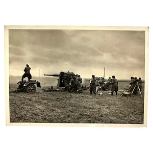 Original WWII German Waffen-SS postcard 'Flak im Erdkamp'