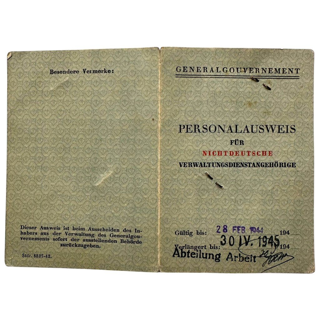 Original WWII German Ausweis from occupied Poland – Tschenstochau and Radom — image 4