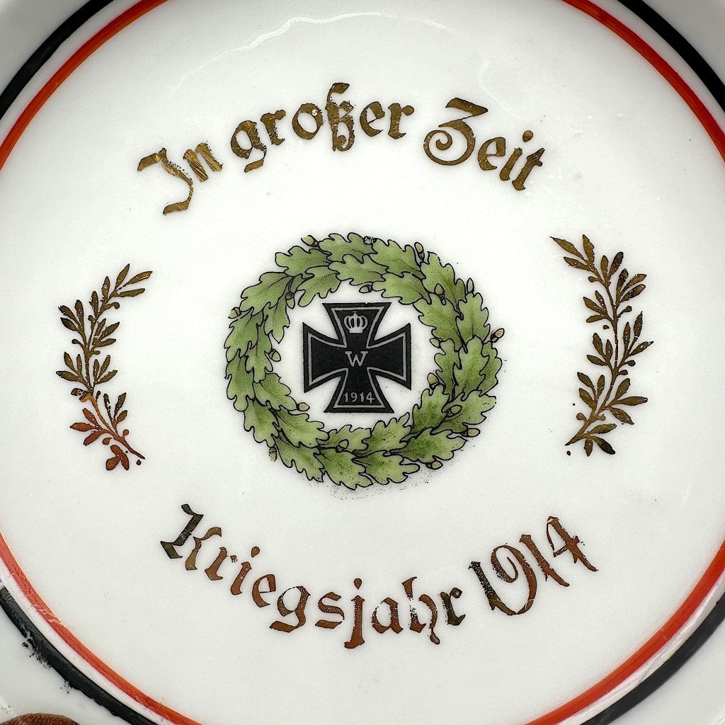 Original WW1 German army porcelain children plate — image 2