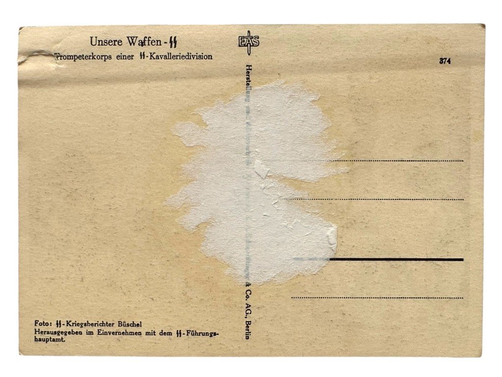 Original WWII German Waffen-SS postcard 'SS-Kavalleriedivision' — image 3