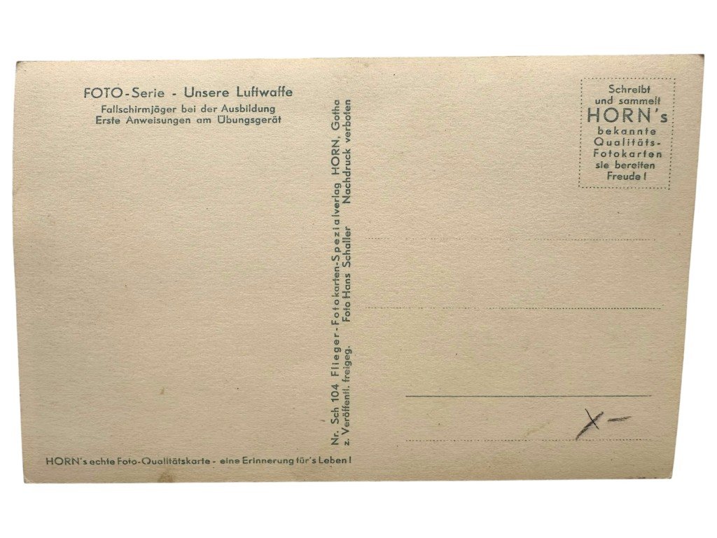 Original WWII German Luftwaffe Fallschirmjäger postcard — image 2