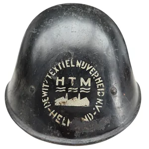 Original WWII Dutch Luchtbeschermingsdienst helmet 'De Wit Textiel Nijverheid Helmond …