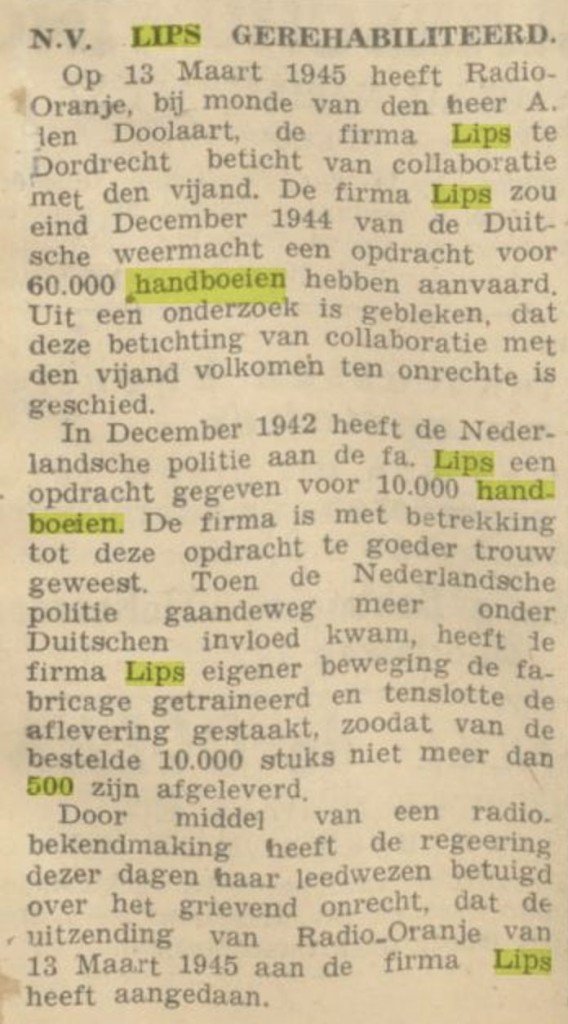 Original WWII Dutch police handcuffs manufactured by Lips in Dordrecht — image 7