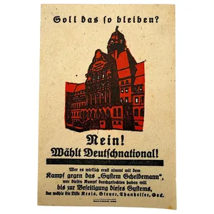 Original 1920s early Deutsche Volkspartei flyer