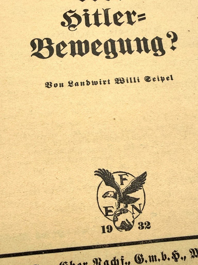 Original 1932 German NSDAP brochure 'Landvolkpartei oder Hitler-Bewegung? – Willi Seipel'. — image 3