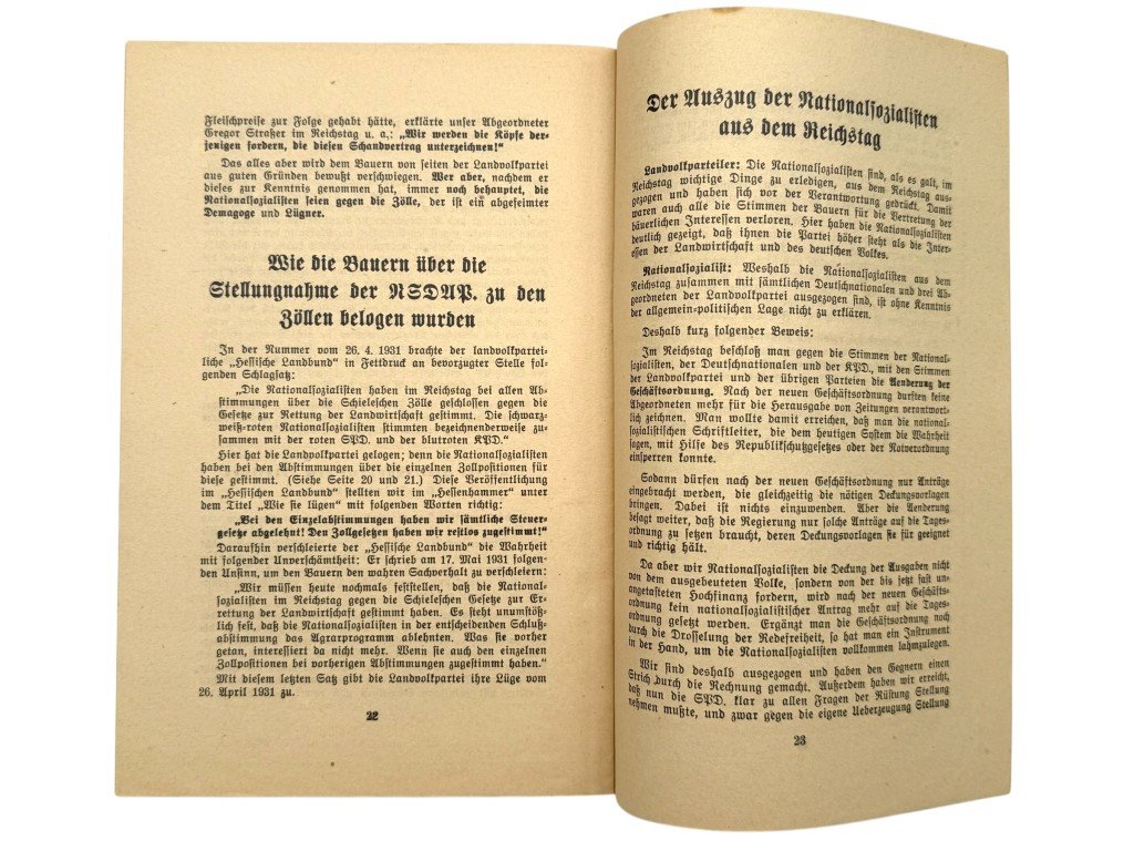 Original 1932 German NSDAP brochure 'Landvolkpartei oder Hitler-Bewegung? – Willi Seipel'. — image 5