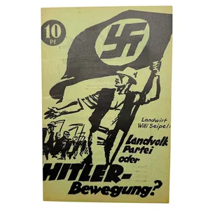 Original 1932 German NSDAP brochure 'Landvolkpartei oder Hitler-Bewegung? – Willi …