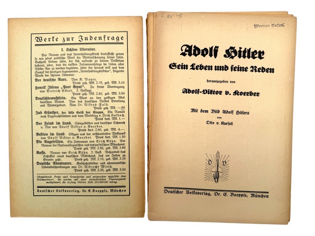 Original 1924 German brochure Adolf Hitler Sein Leben -Adolf-Viktor von Koerber — image 5