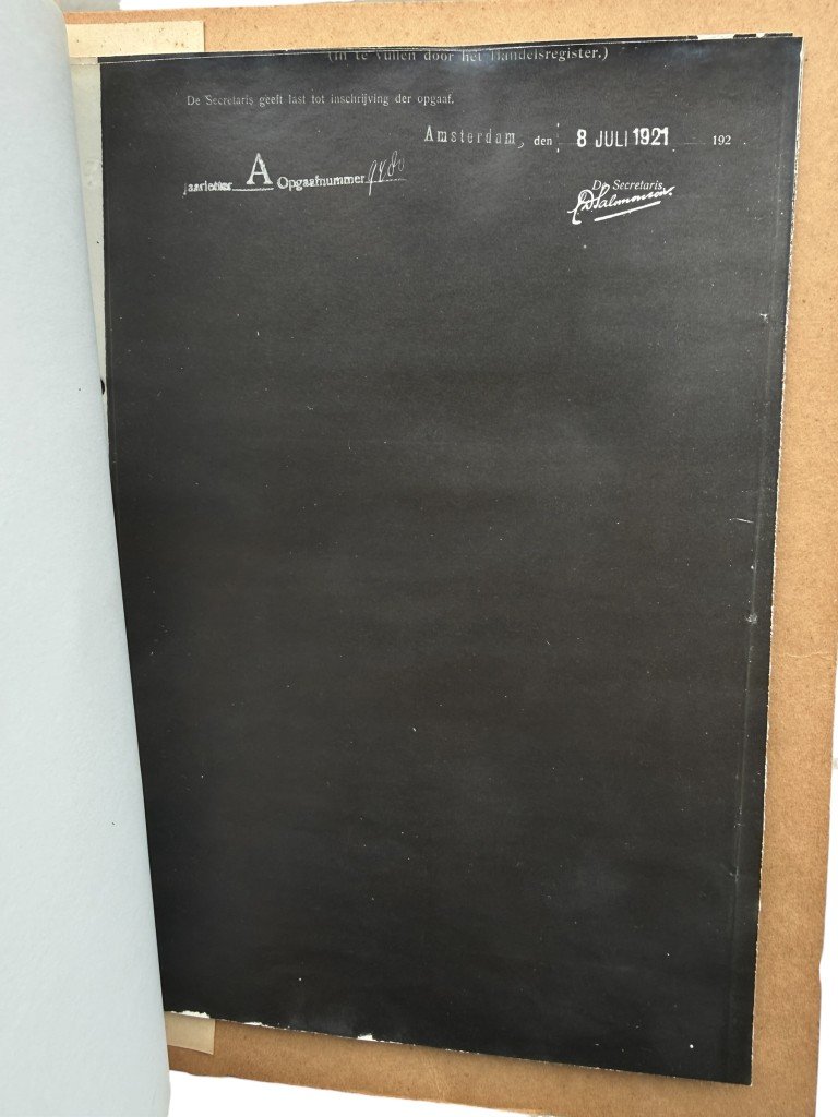 Original WWII Dutch Chamber of Commerce file Maison de Bonneterie Kalverstraat Amsterdam 1921-1941 documenting aryanization of Jewish business — image 10