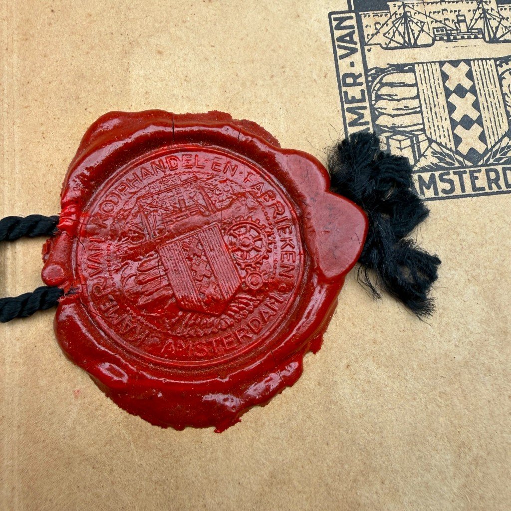 Original WWII Dutch Chamber of Commerce file Maison de Bonneterie Kalverstraat Amsterdam 1921-1941 documenting aryanization of Jewish business — image 2