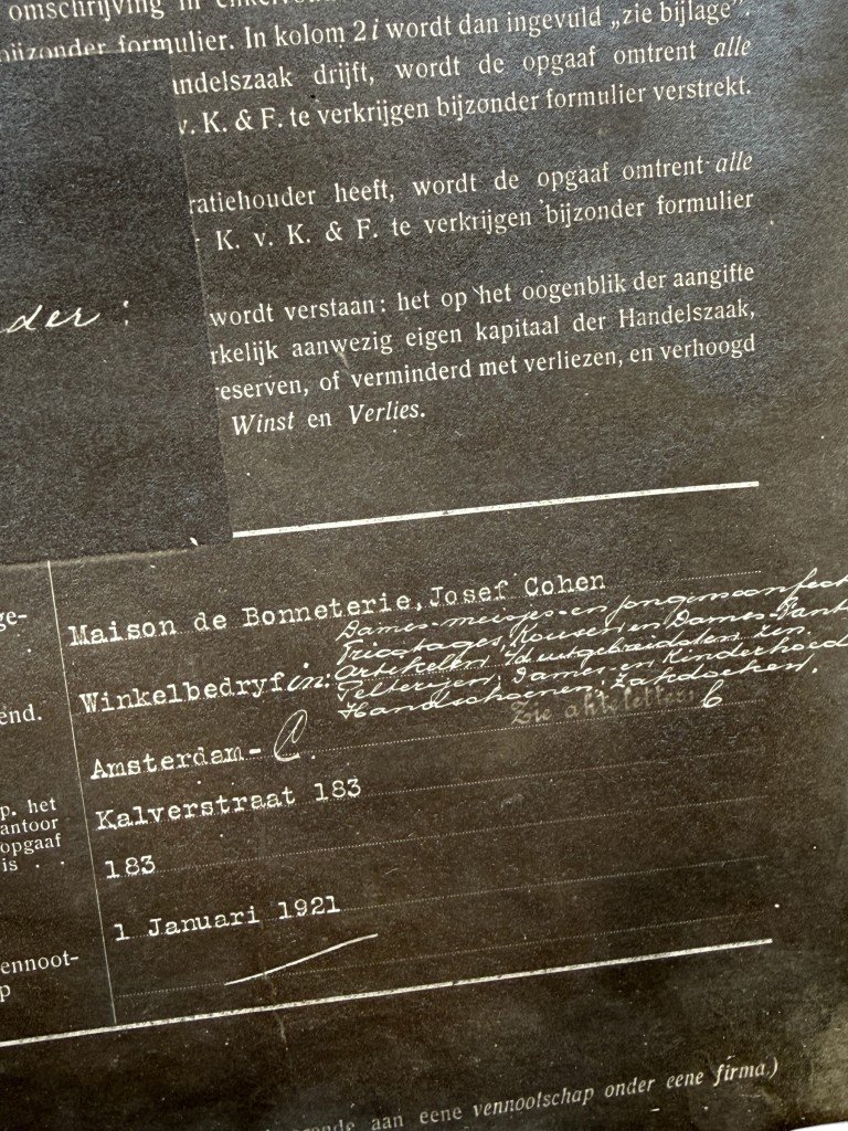 Original WWII Dutch Chamber of Commerce file Maison de Bonneterie Kalverstraat Amsterdam 1921-1941 documenting aryanization of Jewish business — image 6