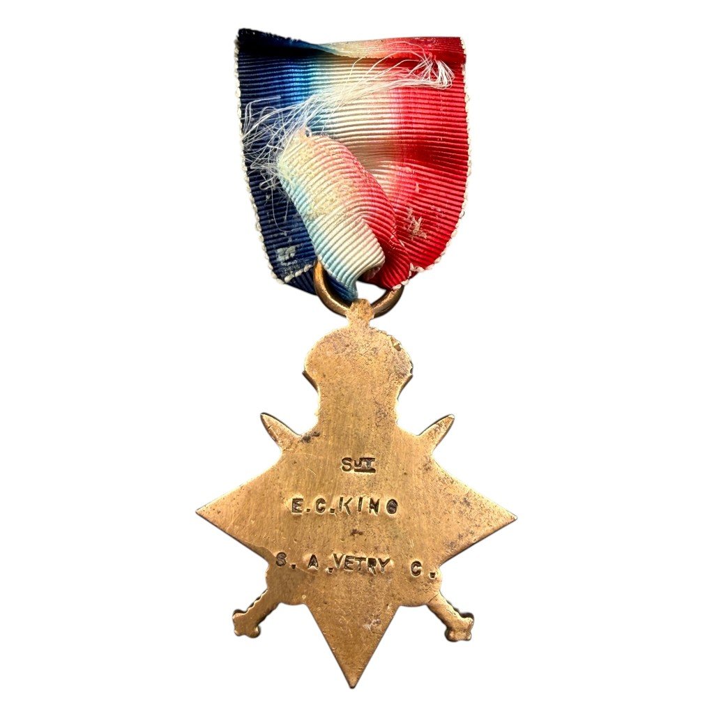 Original WW1 British 1914-1915 Star medal – South African Veterinary Corps — image 3