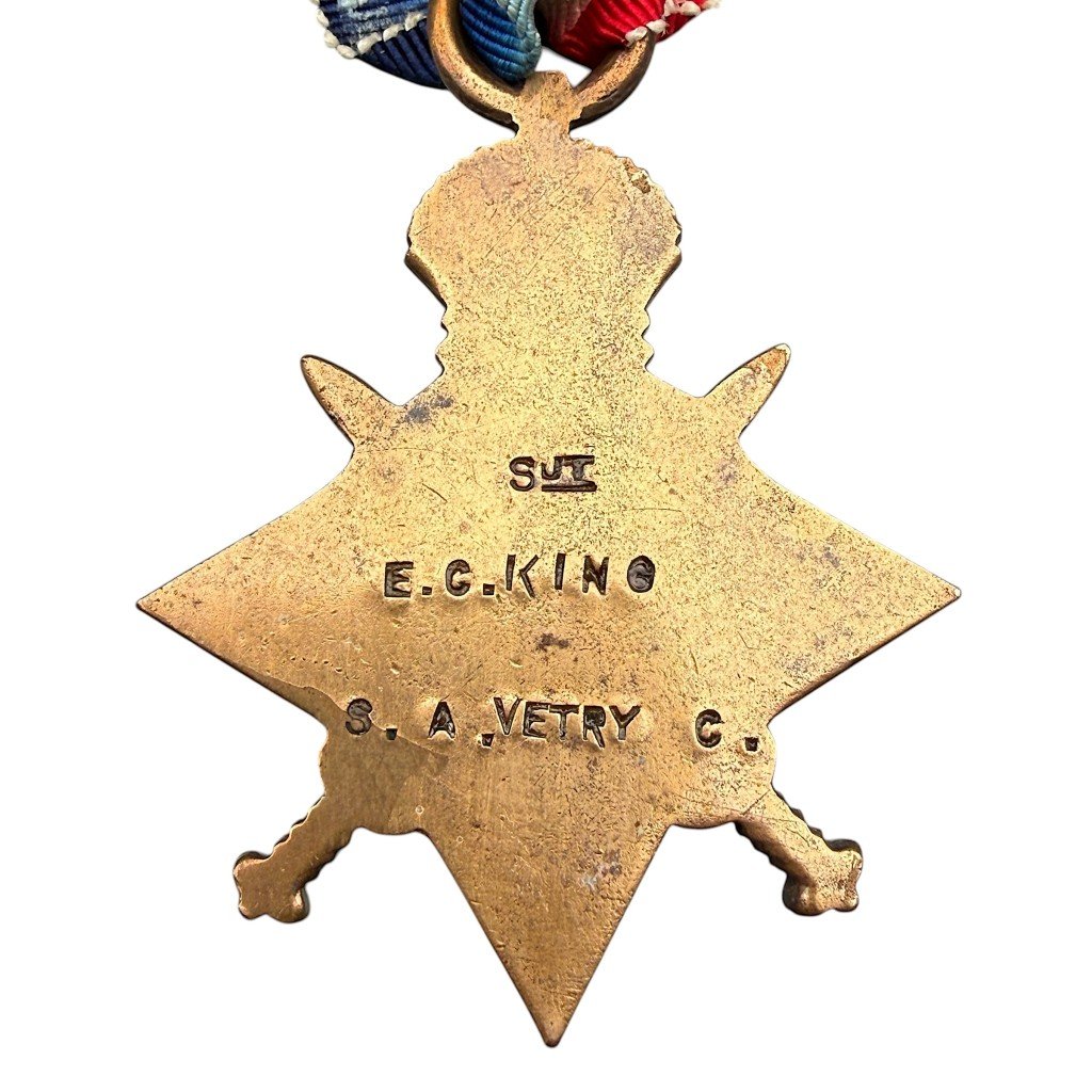 Original WW1 British 1914-1915 Star medal – South African Veterinary Corps — image 4