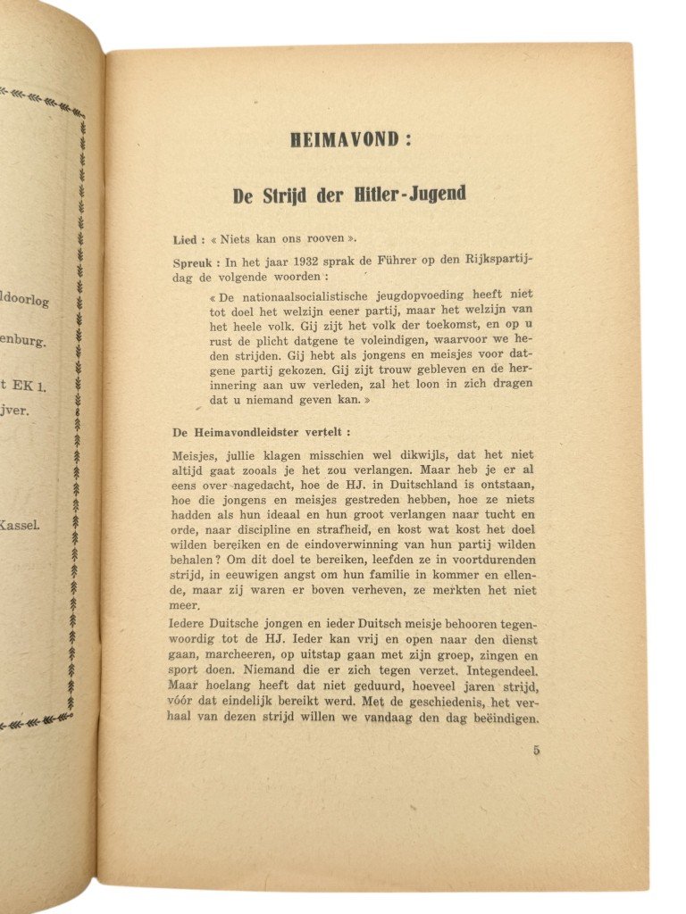 Original WWII Flemish Hitlerjugend brochure 'Führerinnendienst der Hitler-Jugend Vlaanderen' — image 6