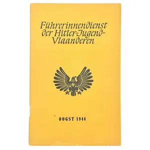 Original WWII Flemish Hitlerjugend brochure 'Führerinnendienst der Hitler-Jugend Vlaanderen'