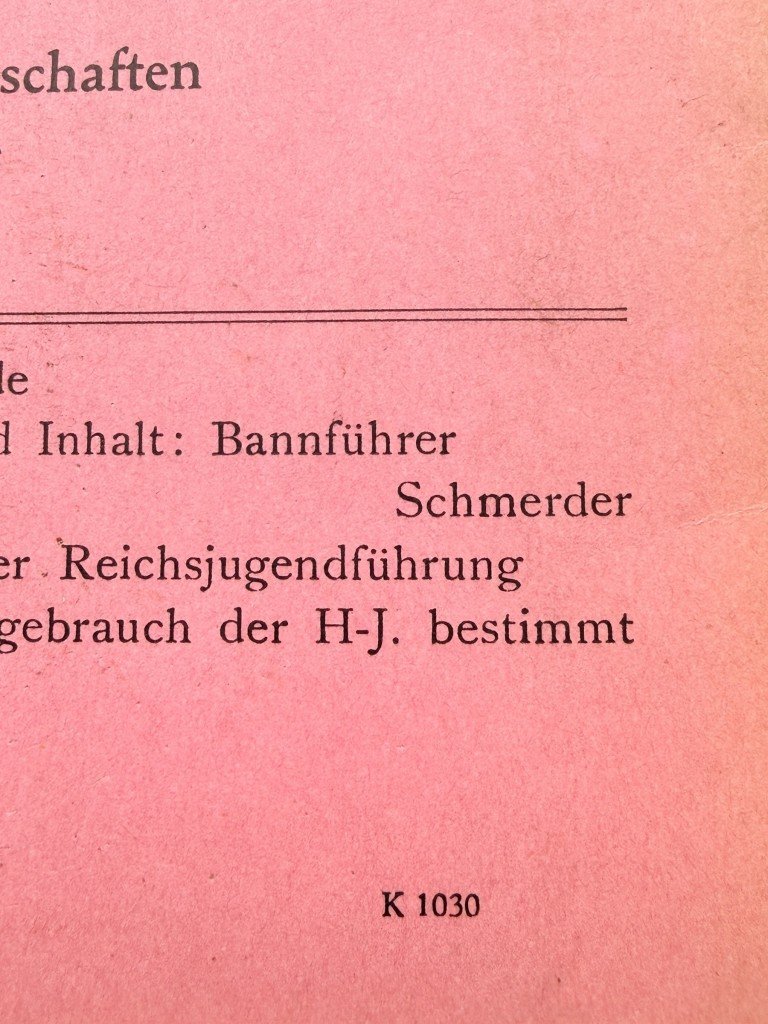 Original WWII German Hitlerjugend Führerdienst Befehlstelle Niederlande brochure 1944 — image 12